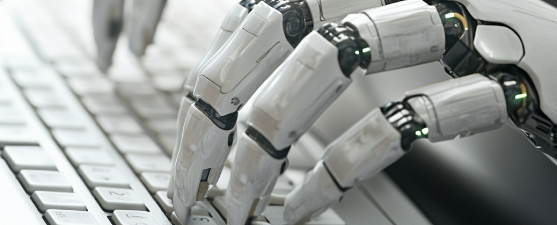 Robot_hands_write_on_the_keyboard_of_a_computer
